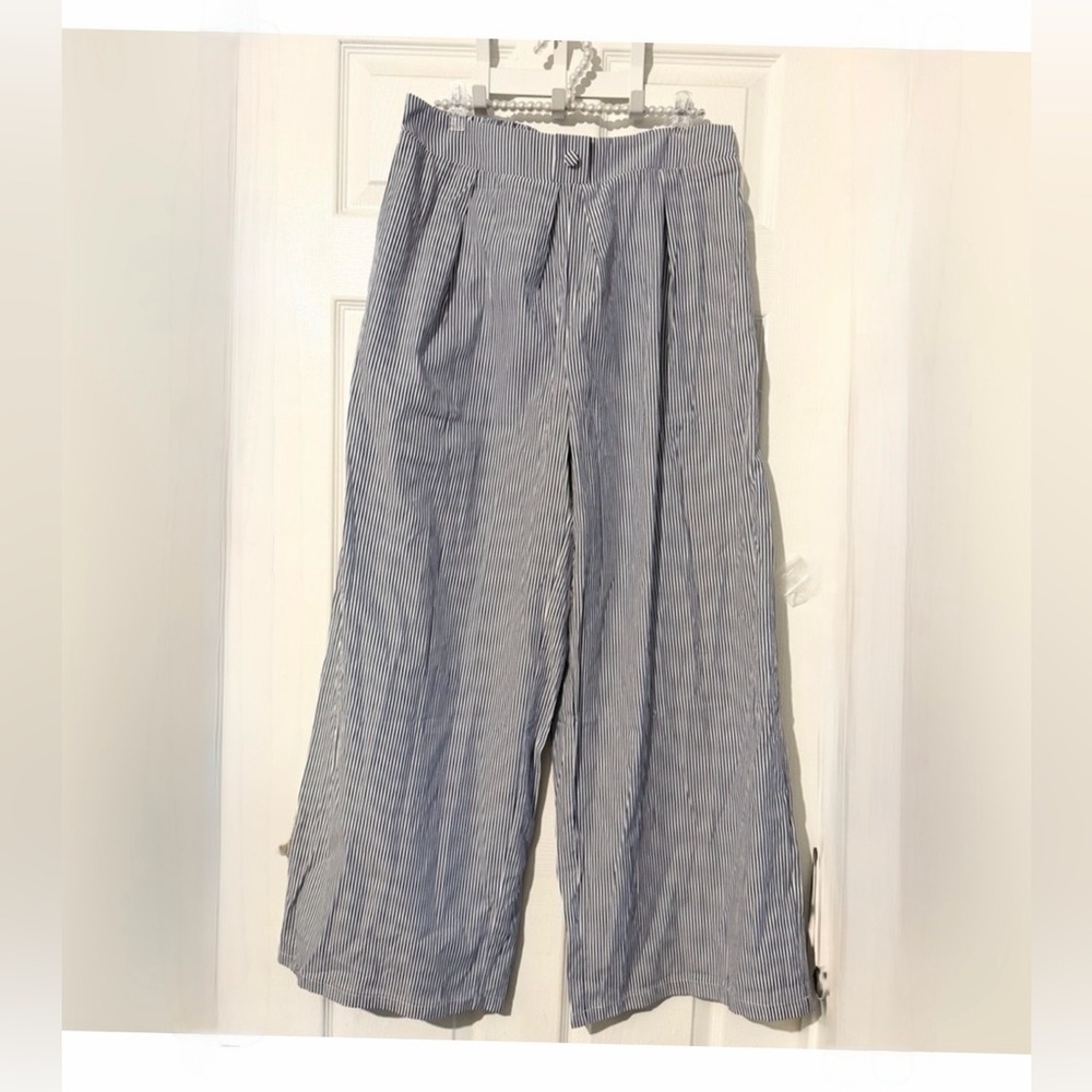 Commense Striped Long Cami Top and Wide-Leg Pants Set - Picture 11 of 15